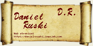Daniel Ruski vizit kartica